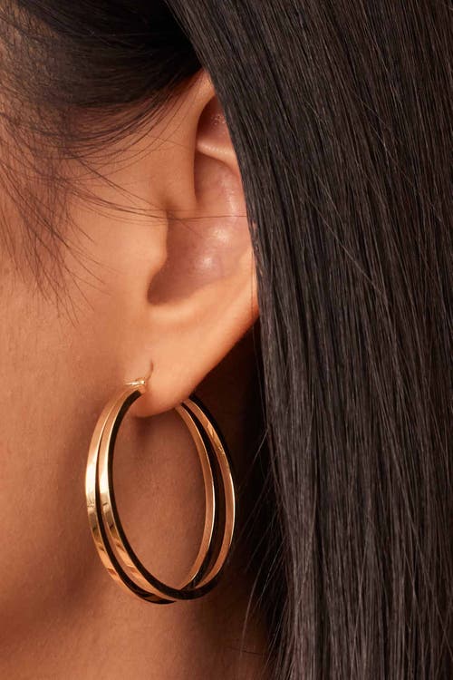 Oradina 14k Yellow Gold Hudson Large Hoops In Yellow Gold