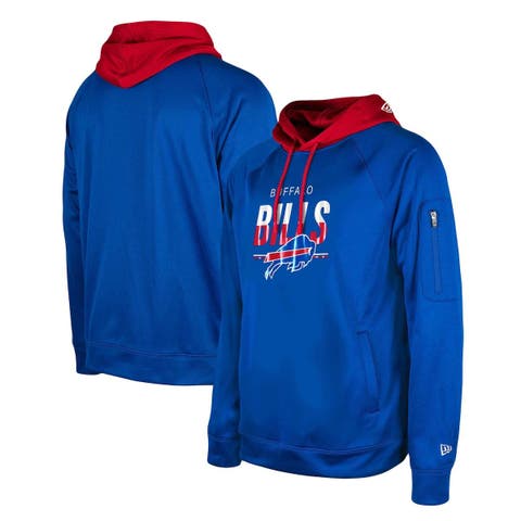 Buffalo Bills New Era Colorblock Current Pullover Hoodie - Red