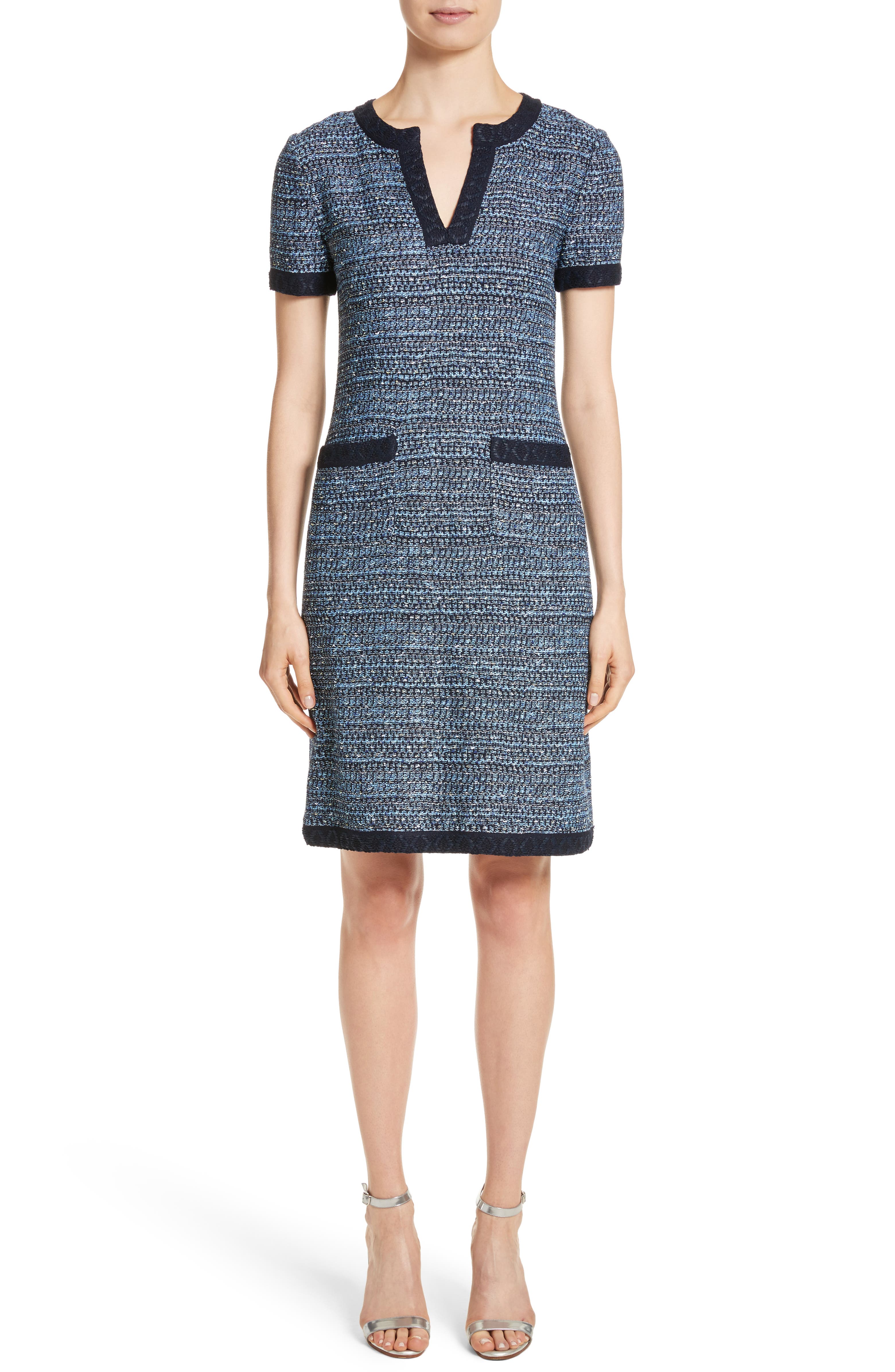 St. John Collection Short Sleeve Knit Dress Nordstrom
