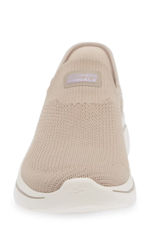 Shop Skechers Go Walk Arch Fit 2.0 Slip-on Sneaker In Taupe/lavender