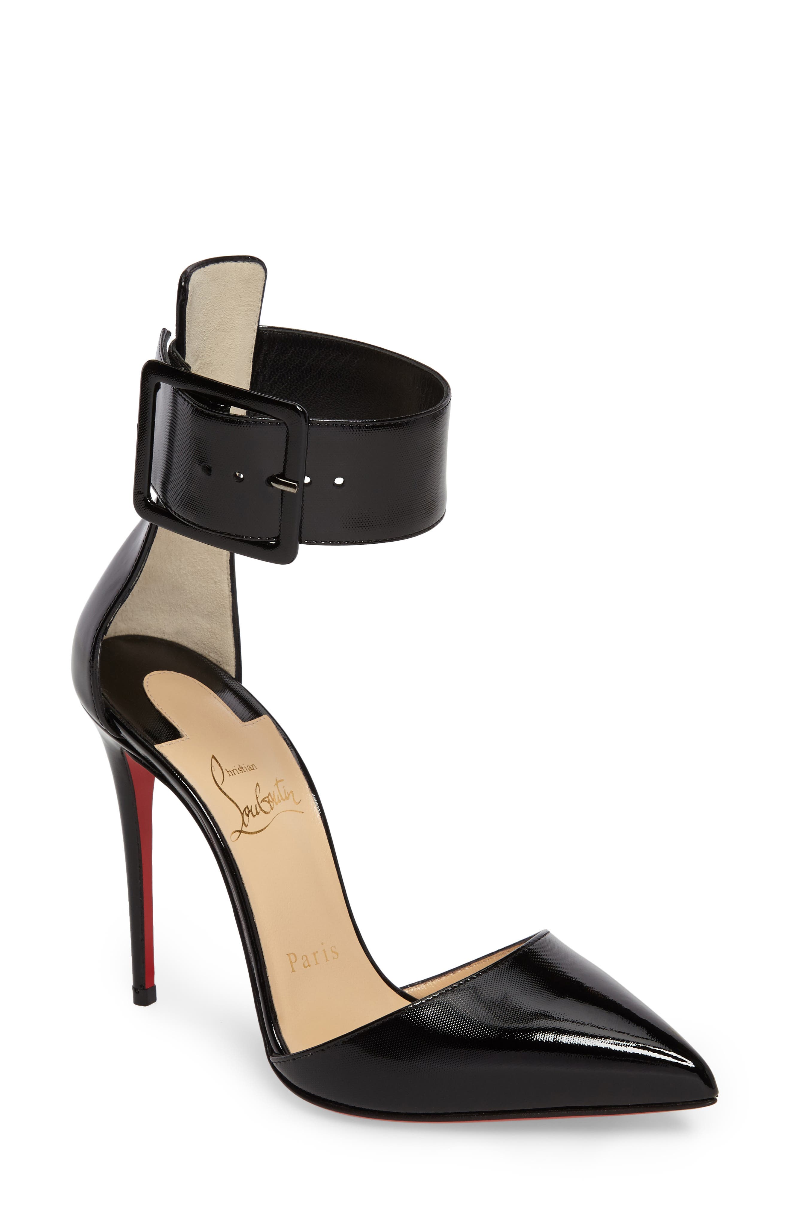 louboutin heels with ankle strap