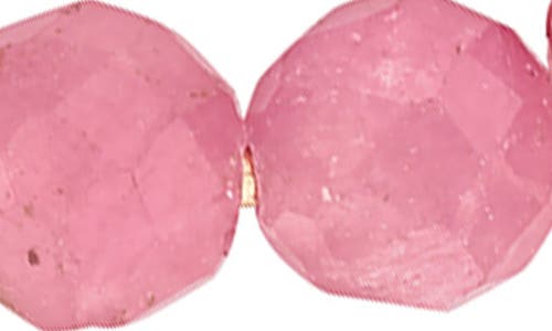 Delmar Faceted Hoop Earrings In Pink