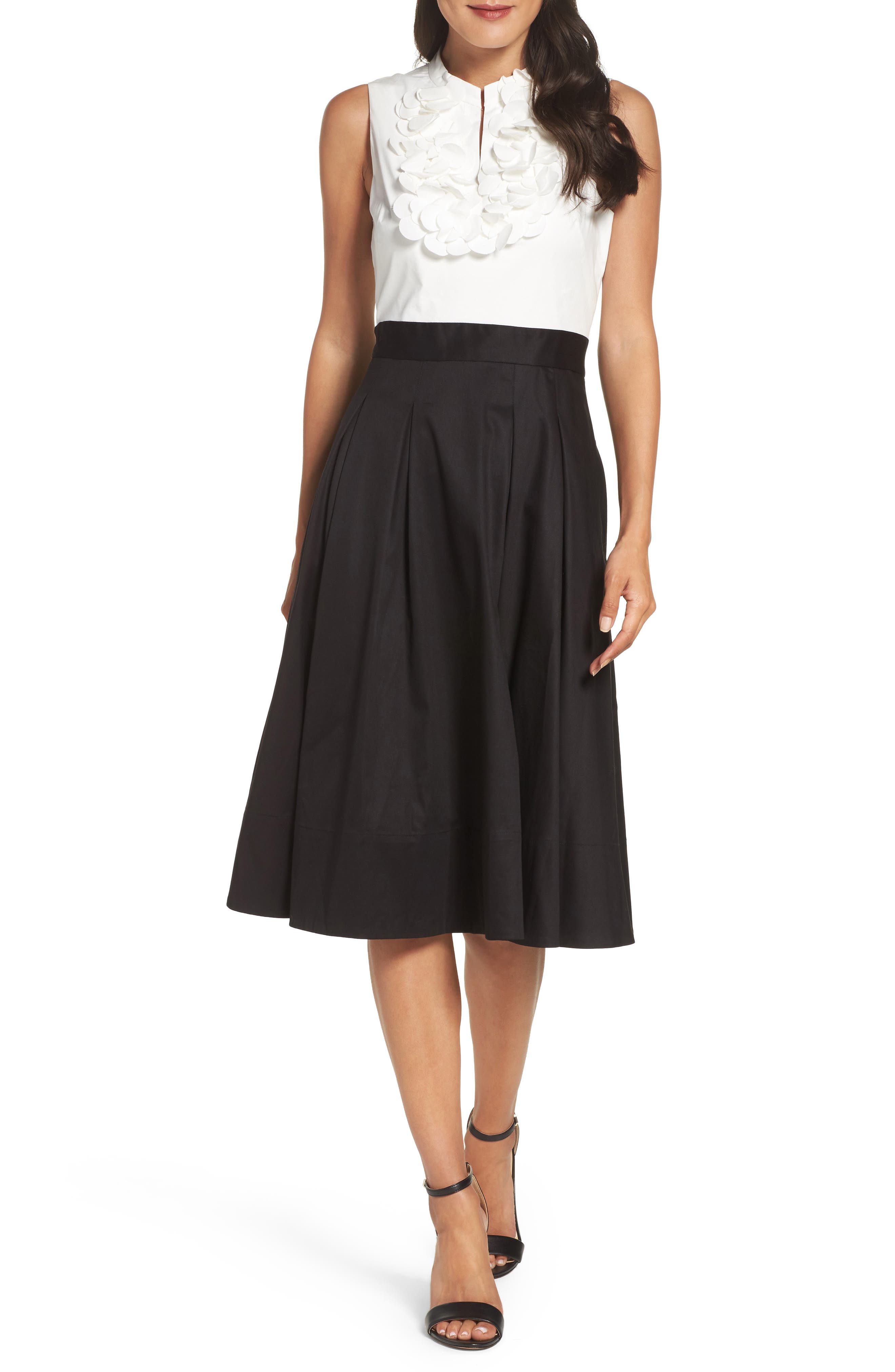 Eliza J Mixed Media Midi Dress Nordstrom