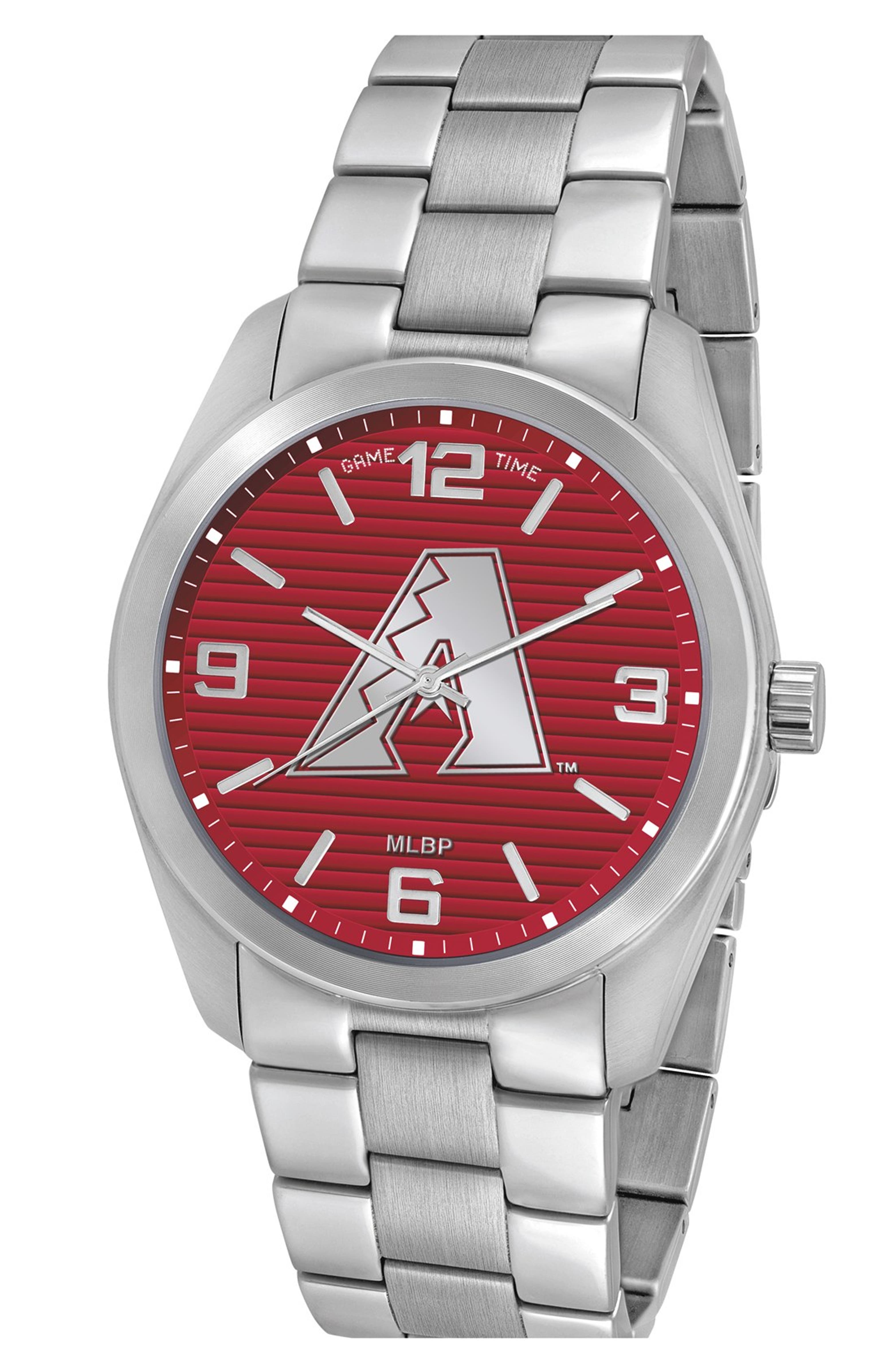 Game Time Watches 'MLB Elite Baltimore Orioles' Bracelet Watch, 44mm