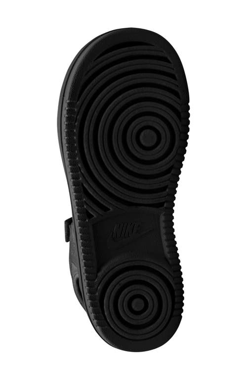 Shop Nike Icon Classic Platform Sandal In Black/white/black