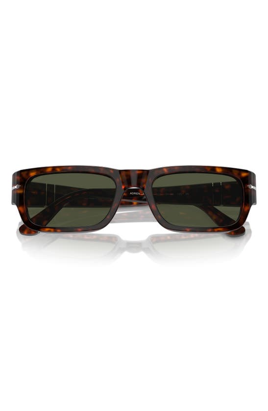 Shop Persol Adrien 55mm Rectangular Sunglasses In Havana