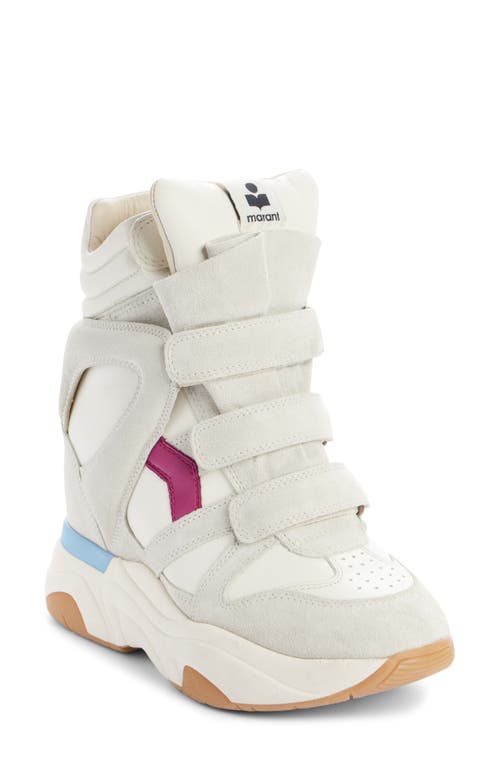 Isabel Marant Balskee Platform Sneaker White/Raspberry at Nordstrom,