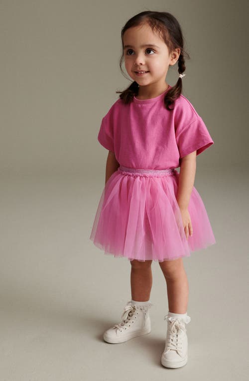 Shop Next Kids' Solid T-shirt & Tutu Skirt Set In Pink