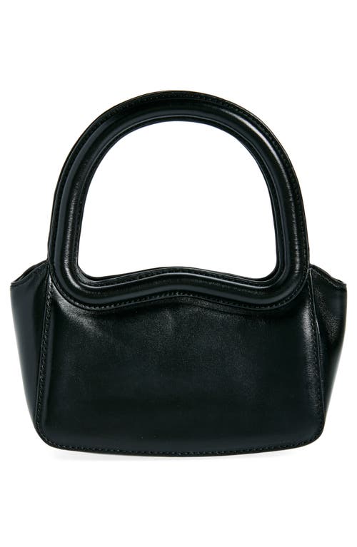 Shop Reformation Mini Luciana Frame Handle Bag In Black Leather