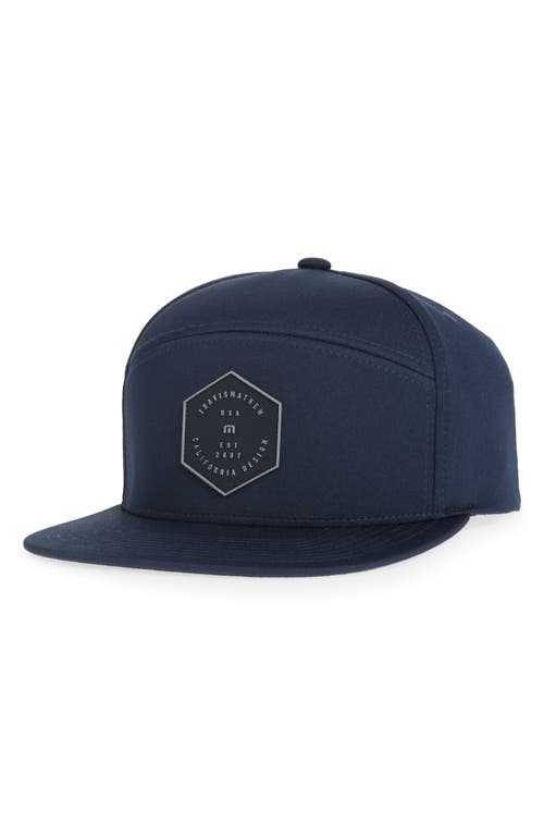 Shop Travismathew Triple Threat Snapback Baseball Cap In Total Eclipse