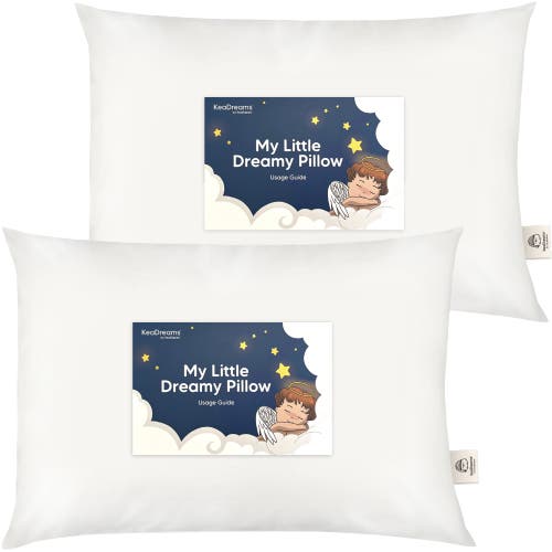 KeaBabies 2-Pack Jumbo Toddler Pillows in Soft White at Nordstrom, Size Standard
