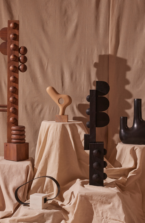 Meso Goods Nunca Wood Sculpture In Brown
