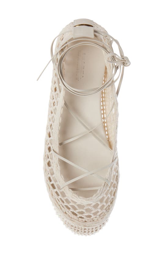 Isabel Marant Belna Lace-up Ballet Flat In Ecru