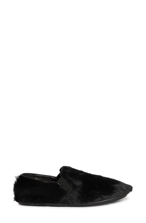 The Row Vincit Genuine Calf Hair Slip-on Shoe In Black