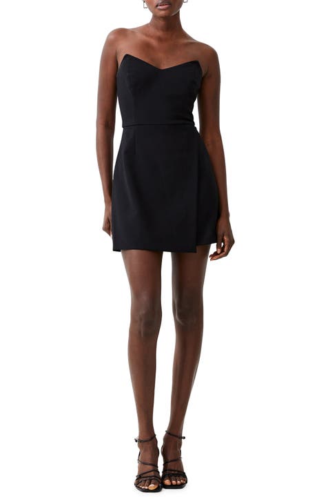 Sleeveless little black dress and shirt set A105