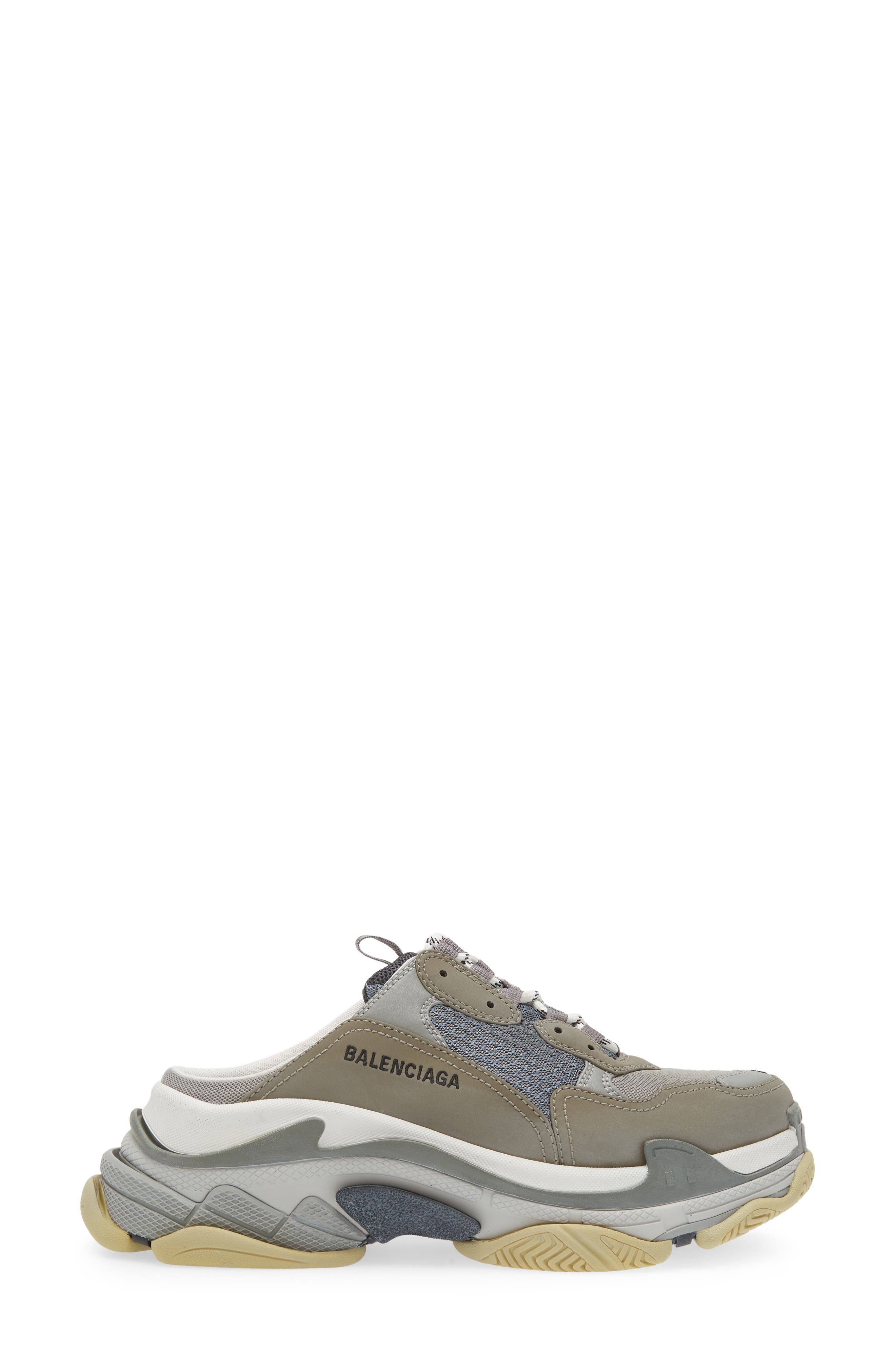 Balenciaga Triple S Sneaker Mule in Grey/Blue | Smart Closet