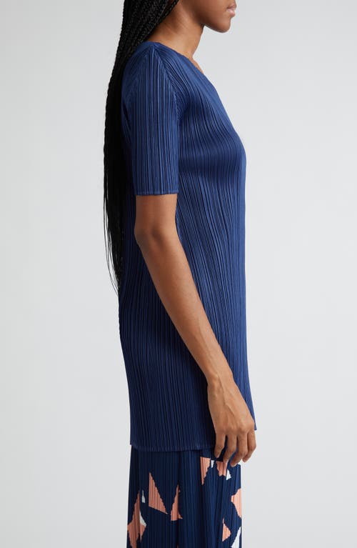 Shop Issey Miyake Pleats Please  Monthly Colors June Tunic In Dark Blue