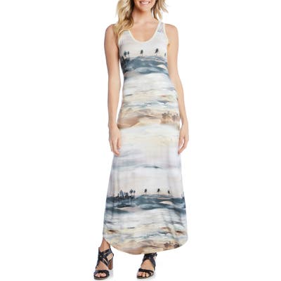 Karen Kane Palm Tree Print Maxi Dress, Brown