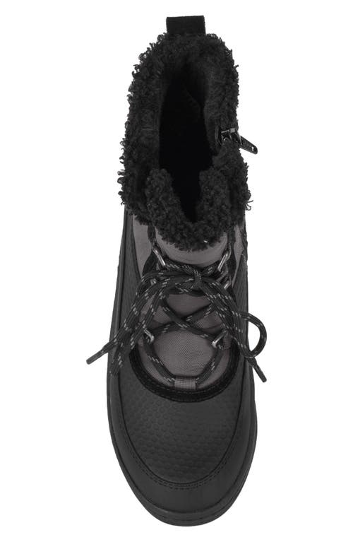 Baretraps Alta Water-resistant Faux Shearling Lined Boot In Dark Gray/black