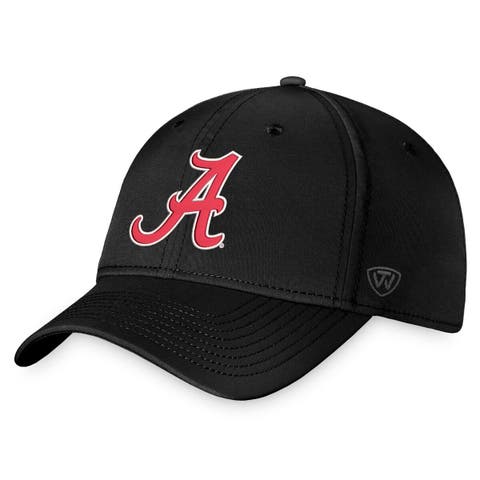 Men's Top of the World Black Alabama Crimson Tide Reflex Logo Flex Hat