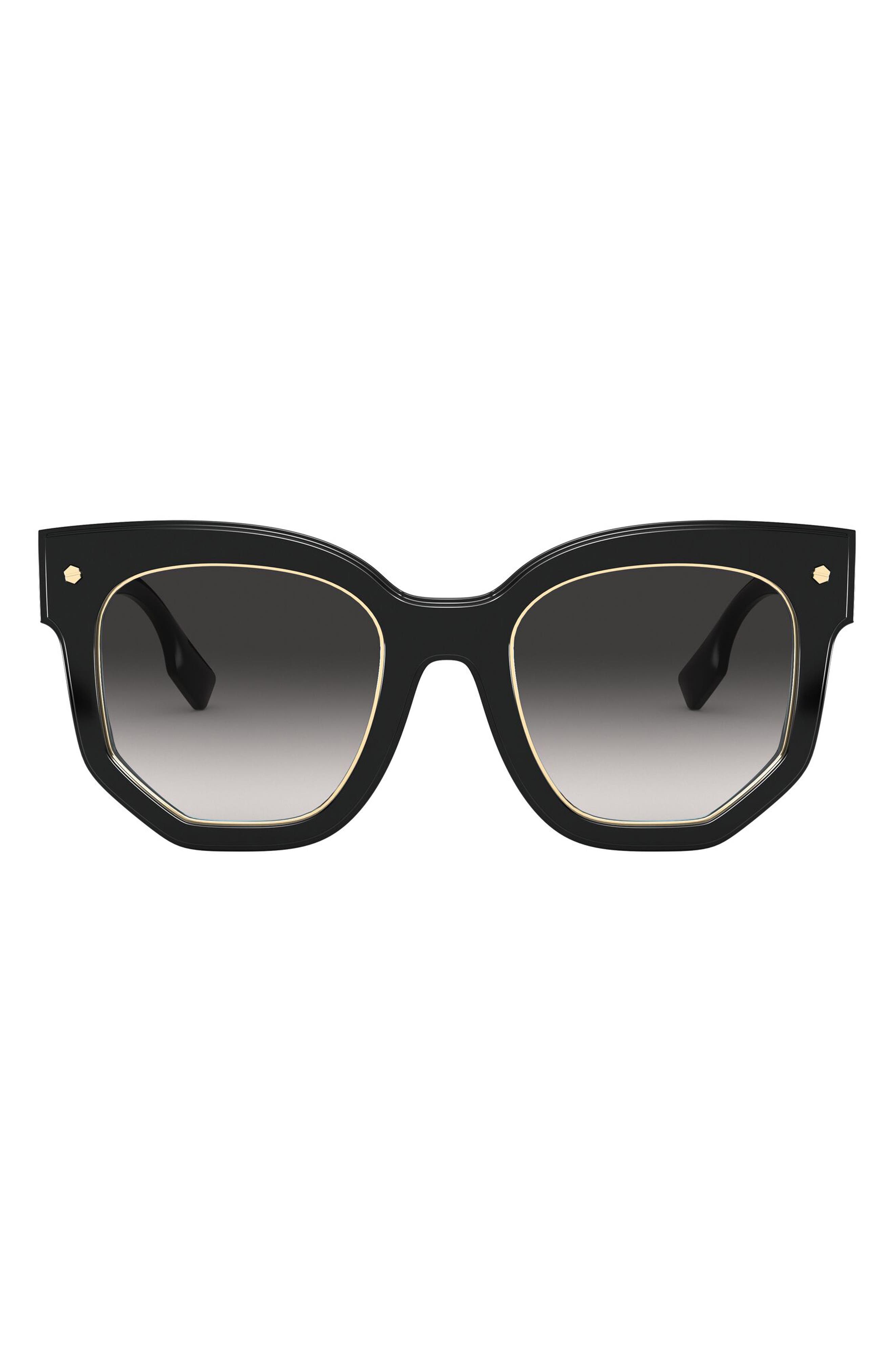 Kate Spade New York Women's Amaya Sunglasses, Black White Gray Gradien