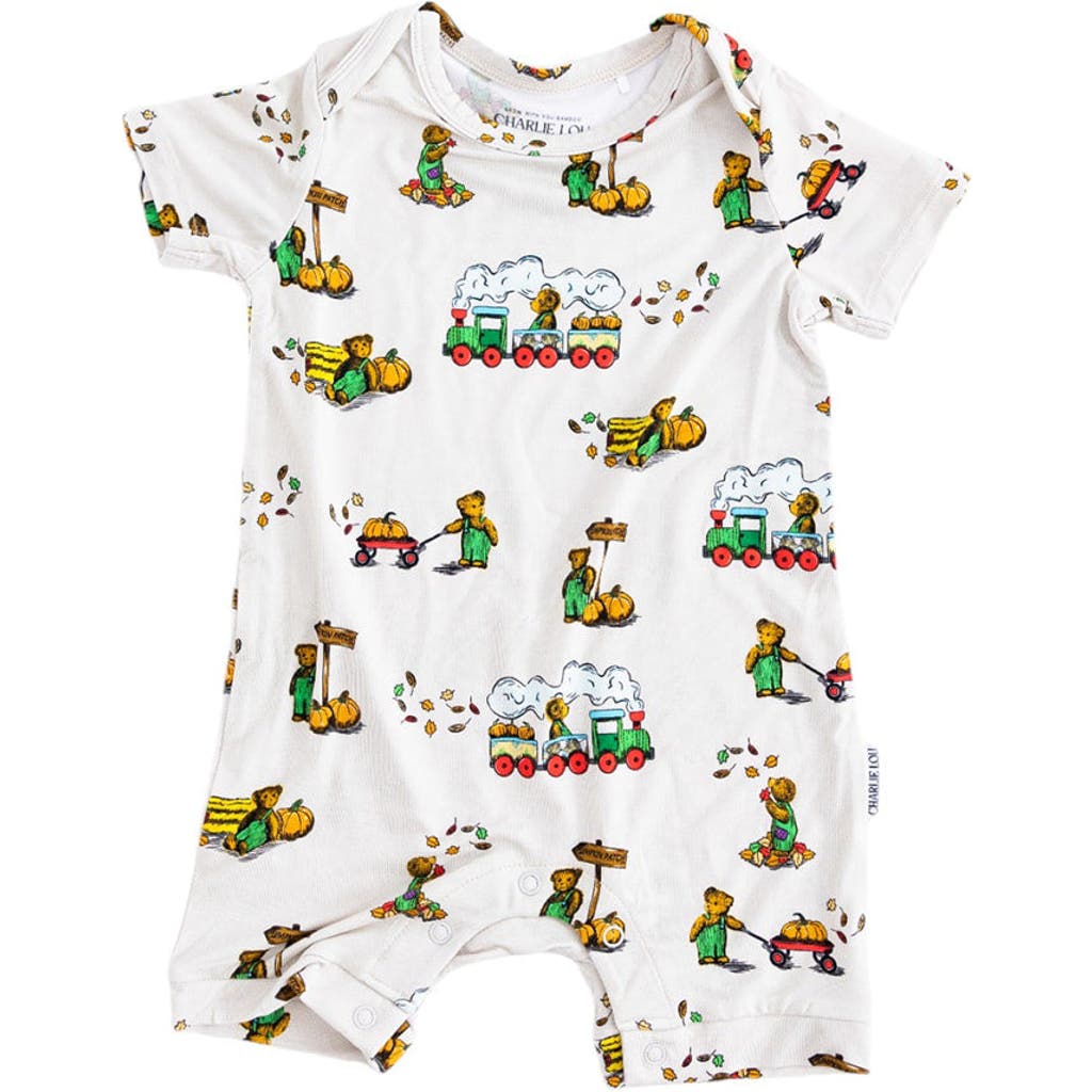 Shop Charlie Lou Baby ® Corduroy Shortie Snap Romper In Beige