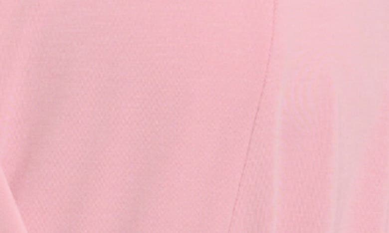 Shop Fleur't Iconic Short Knit Robe With Satin Tie In Pink Nectar