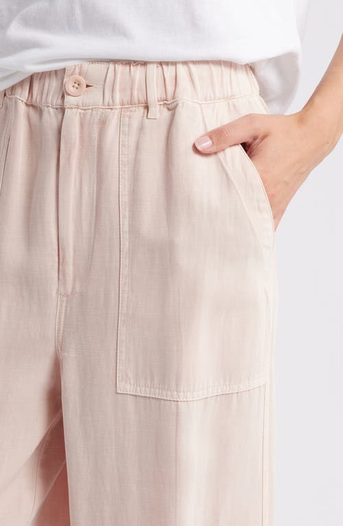 Shop Treasure & Bond Crop Straight Leg Utility Pants In Pink Sepia