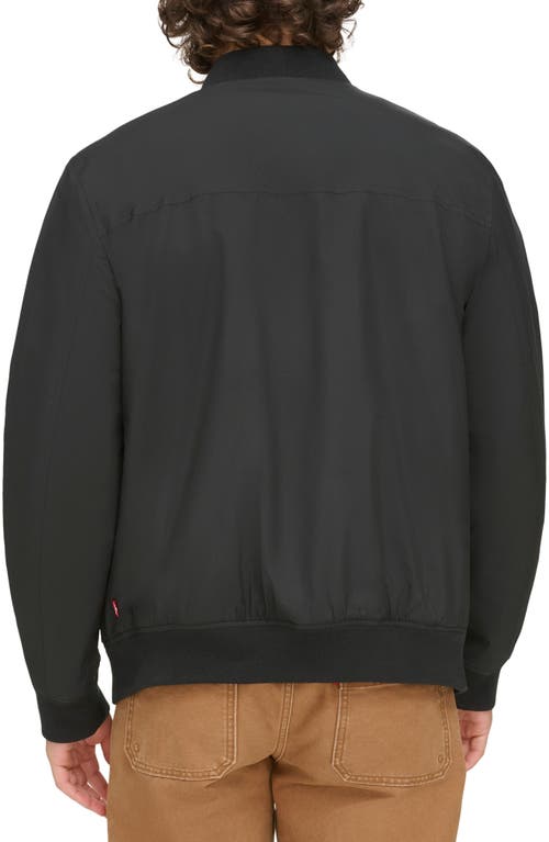 Shop Levi's Tech Water Resistant Bomber Jacket In Black