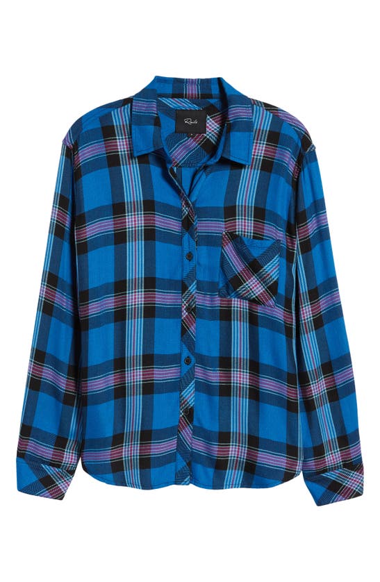 Rails Hunter Plaid Button-up Shirt In Cobalt Magenta
