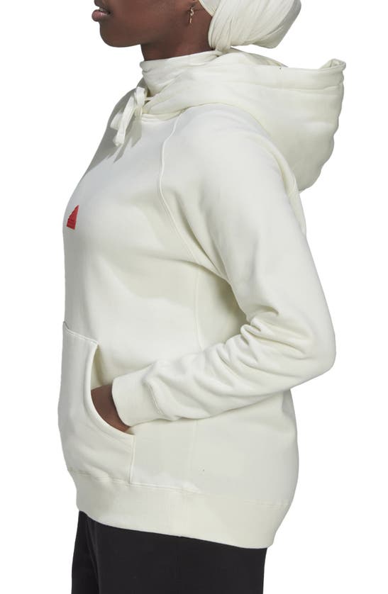 Adidas Sportswear Oversize Hoodie In Off White