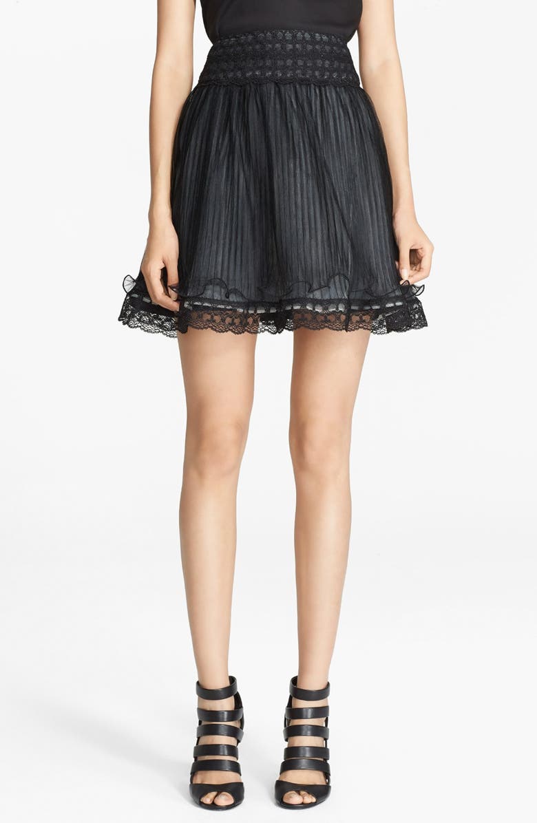 Alice + Olivia 'Moriah' Tiered Lace Skirt | Nordstrom