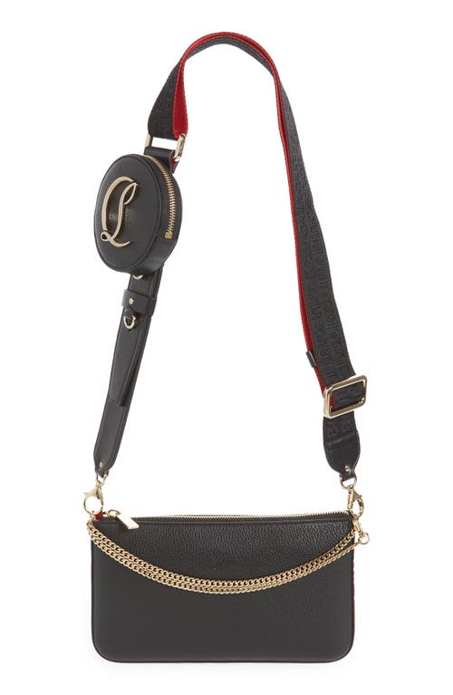 Shop Christian Louboutin Loubila Hybrid Pouch Crossbody In Black/loubi/black