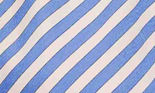Foxcroft Mary Neutral Stripe Stretch Button-up Shirt In Blue