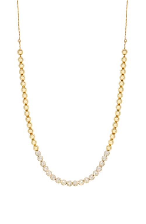 Ettika Show Yourself Pavé Bead Necklace in Gold at Nordstrom