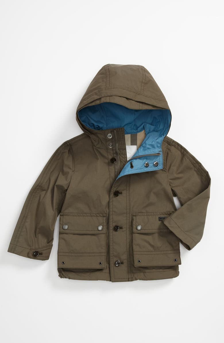 Burberry Hooded Windbreaker Jacket (Baby) | Nordstrom