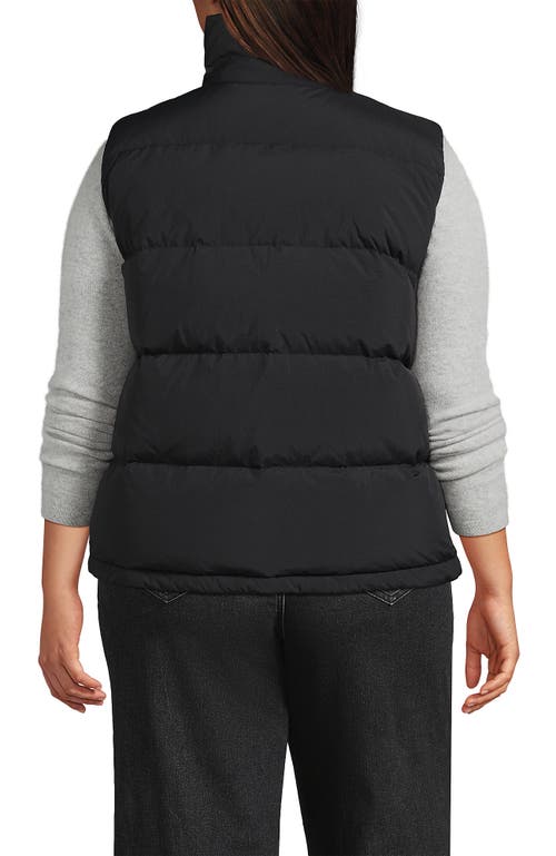 Shop Lands' End Plus Size Wide Channel 600 Down Puffer Vest In Black