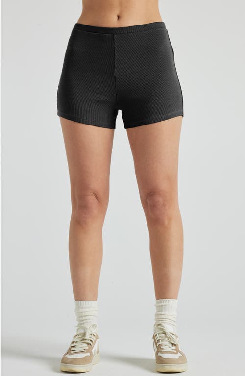 Losano Serene Rib Shorts In Black