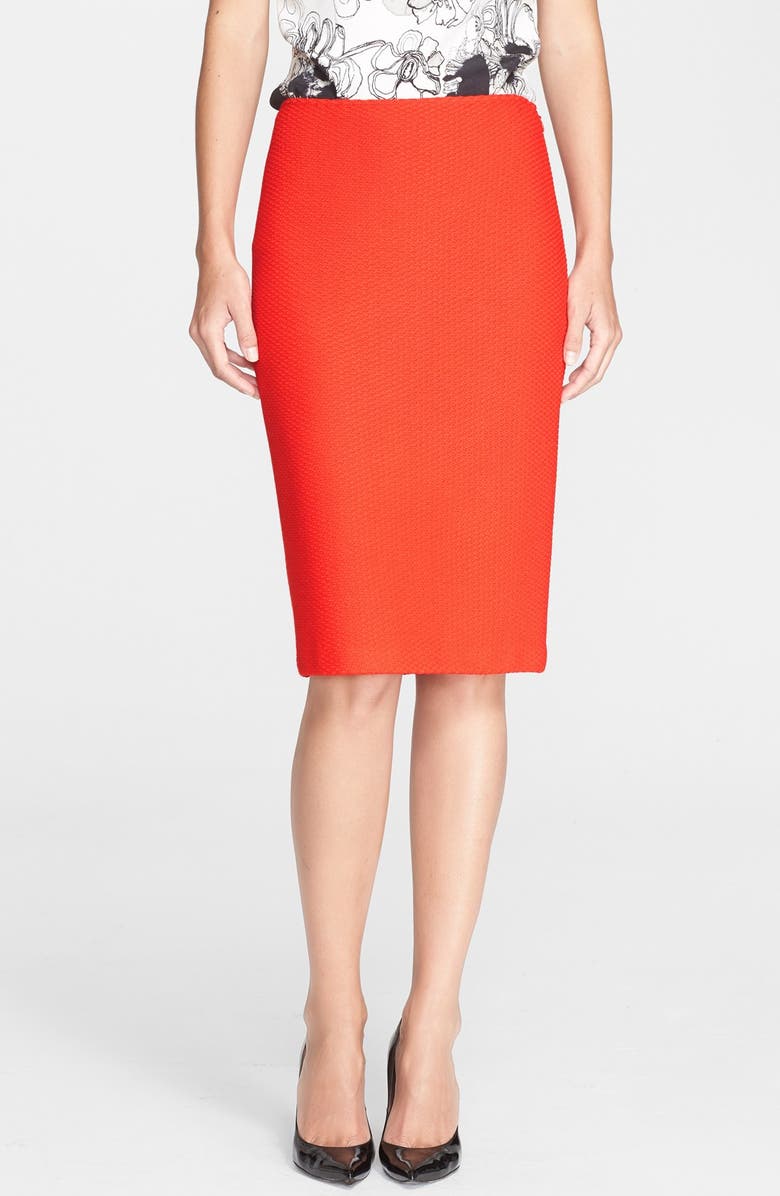 St. John Collection Textured Twill Pencil Skirt | Nordstrom