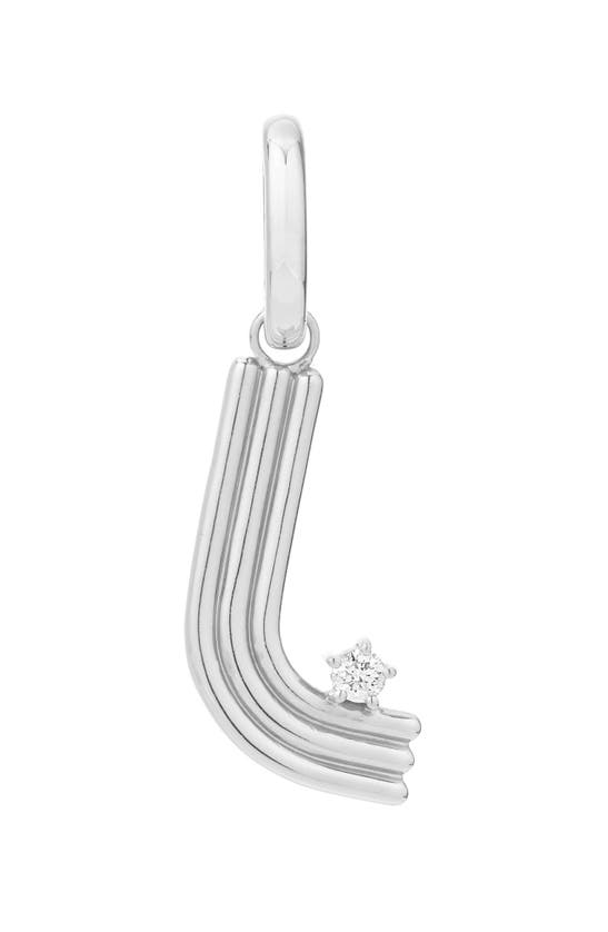 Adina Reyter Groovy Letter Charm Pendant In Silver - L