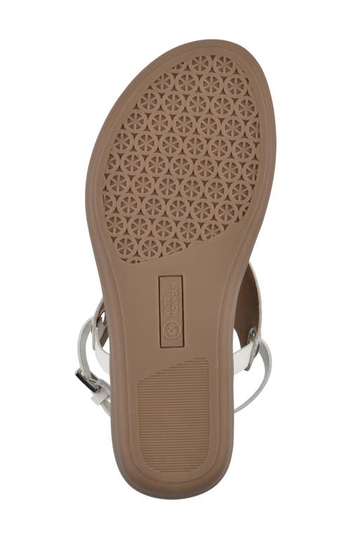 Shop White Mountain Footwear London T-strap Sandal In Silver/smooth