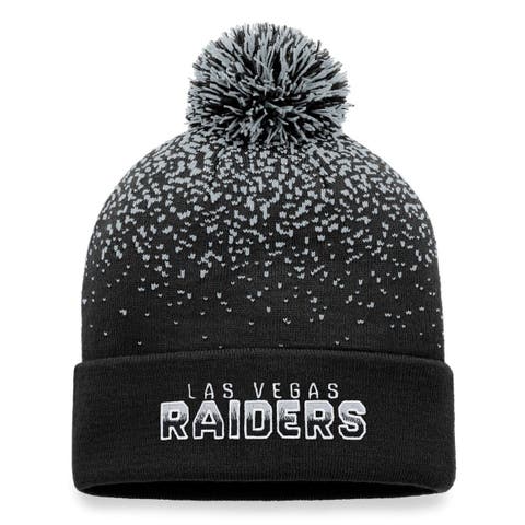 Youth Las Vegas Raiders New Era Black Repeat Cuffed Knit Hat with Pom