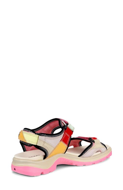 Shop Ecco Yucatan Patchwork Sandal In Multicolor Bubblegum