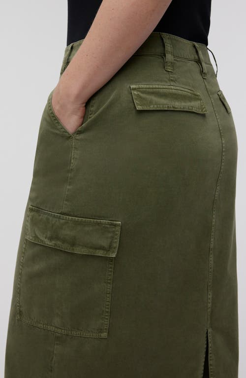 Shop Madewell Cargo Midi Skirt In Desert Olive
