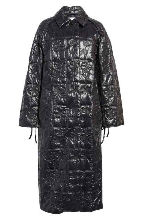 Cecilie Bahnsen Oversize Quilted Coat in Black