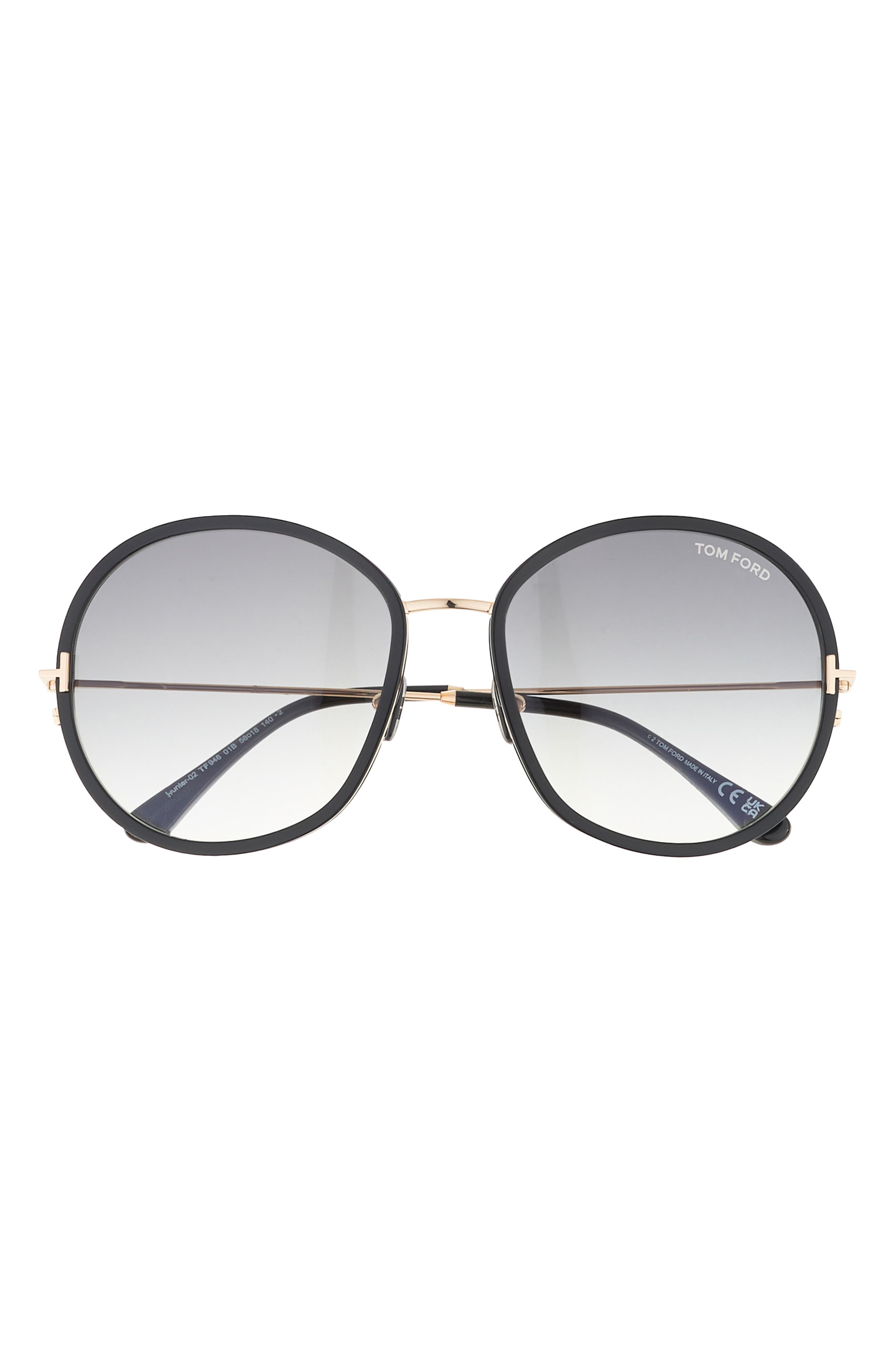 tom ford 58mm round sunglasses