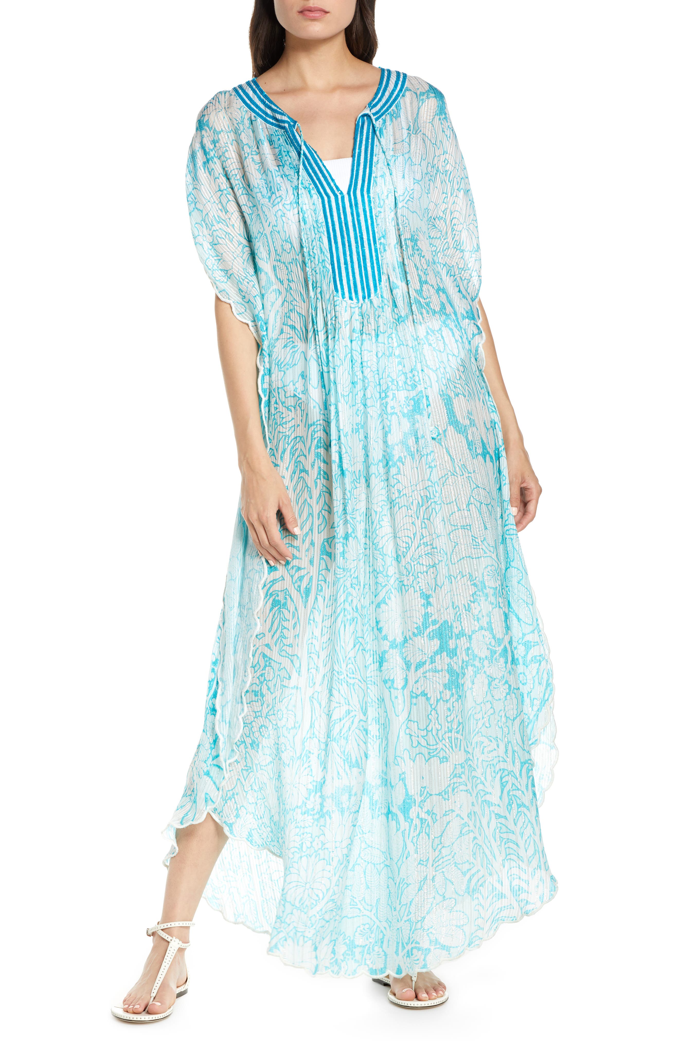 Hemant & Nandita Cover-Up Maxi Dress, Blue