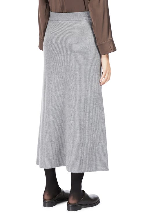 Shop Max Mara Leisure Agile Wool Sweater Skirt In Light Grey