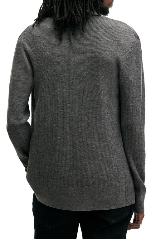 Shop Allsaints Mode Merino Wool Shawl Collar Cardigan In Carter Grey