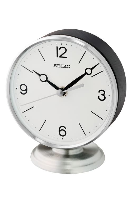 UPC 020963854021 product image for Seiko Hutton Table Clock in Black And Silver at Nordstrom | upcitemdb.com